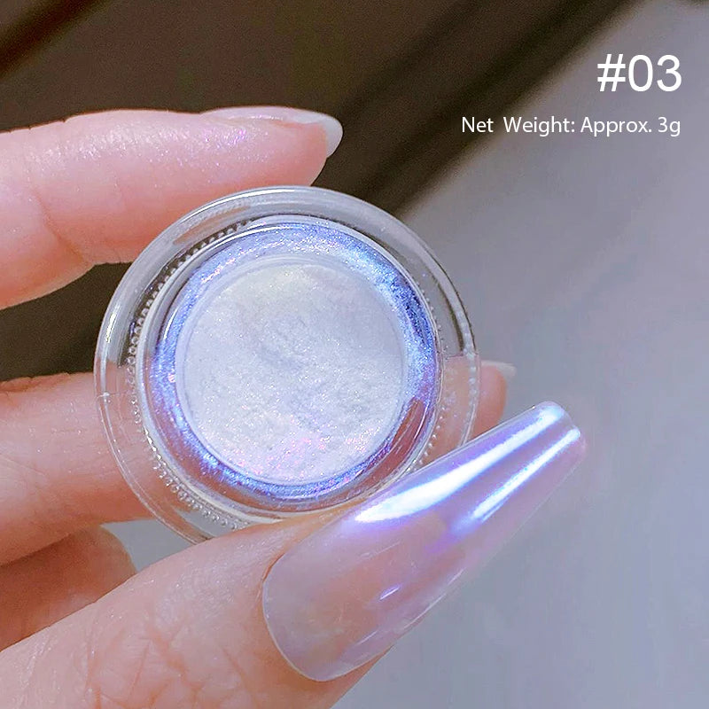 1Box Nail Mirror Glitter Powder Metallic Colorful Dust Metal Effect Nail Glitter