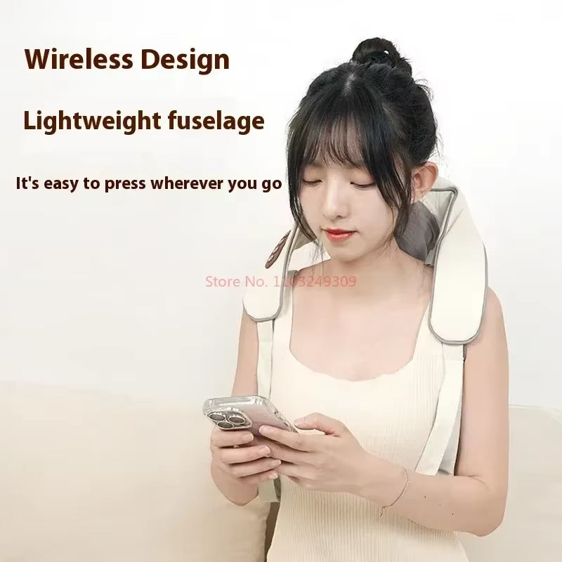 Shoulder and Neck Massager. Korea 26W Bldc Massager Shoulder and Neck Multifunctional Kneading Hot Compress Massage Shawl