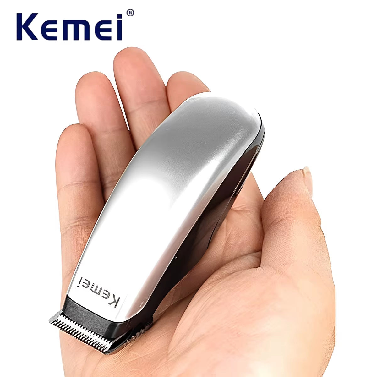 Kemei Mini Hair Clipper Portable Hair Trimmer. Barber Hair Cutting Machine. Ergonomic Design Trimmer Machine.