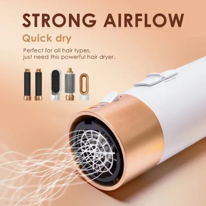 5 in 1 Hair Dryer Hot Comb Set Professional Curling Iron Hair Straightener. Styling Tool for Dyson Airwrap Hair Dryer Household