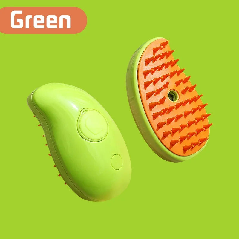 Cat Dog Pet Spray Massage Brush 3 in 1. One Button Steam Spray Folding Rotatable Floating Hair Bath. Hair Removal Brush Comb