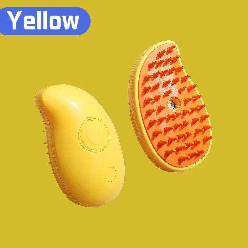 Cat Dog Pet Spray Massage Brush 3 in 1. One Button Steam Spray Folding Rotatable Floating Hair Bath. Hair Removal Brush Comb