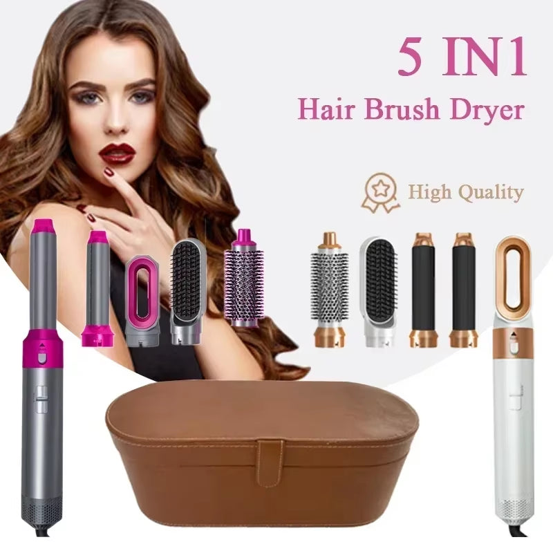 5 in 1 Hair Dryer Hot Comb Set Professional Curling Iron Hair Straightener. Styling Tool for Dyson Airwrap Hair Dryer Household