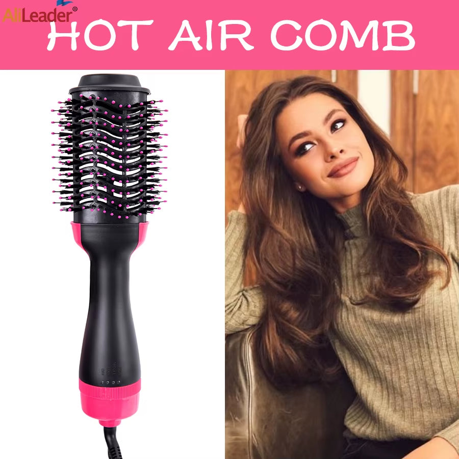 LISAPRO 3 in 1 Hair Dryer Hot Air Brush Volumizer One-Step Hair Dryer & Hair Straightener Curler