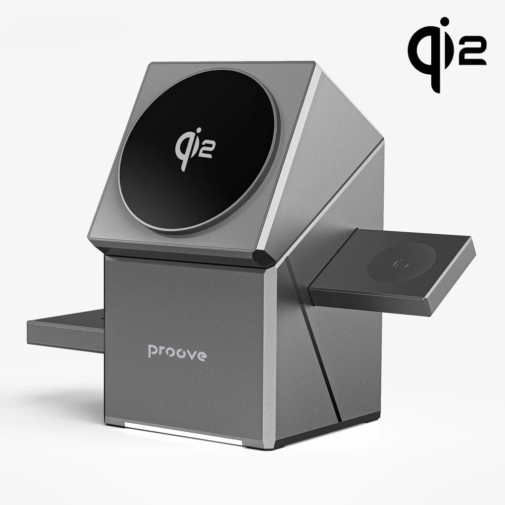 Qi2 Wireless Charger Charging Station Rotation 3 in 1 Fast Charging for Iphone 16/15/14/13 /12Pro Max，Iwatch and Airpods