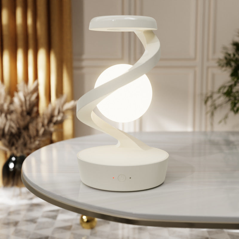 Rotating Moon Desk Lamp with Phone Wireless Charging Sensor Control 