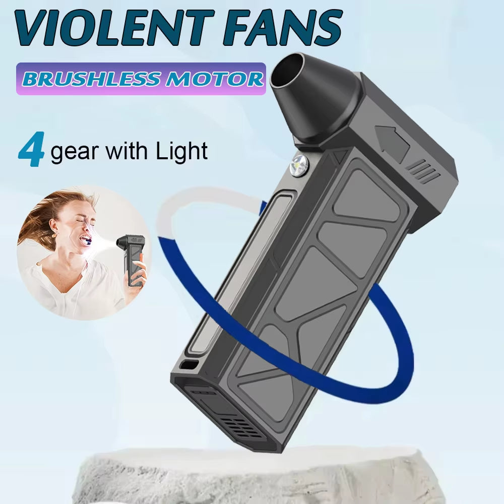 140000 RPM Brushless Motor Electric Turbo Jet Fan. High-Speed Turbo Violent Fan. USB Rechargeable Powerful Dust Blower 6000Mah