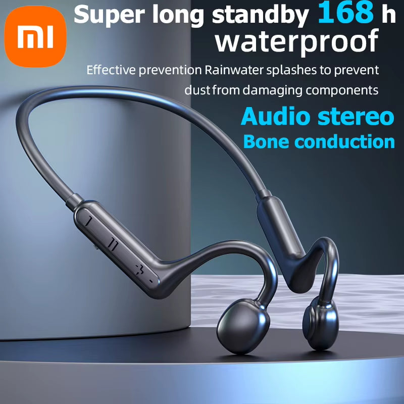 Xiaomi Bone Conduction Bluetooth Headset Waterproof Neck Wearing Wireless Headset High Power Stereo Sound Boot 168 Hours Headset