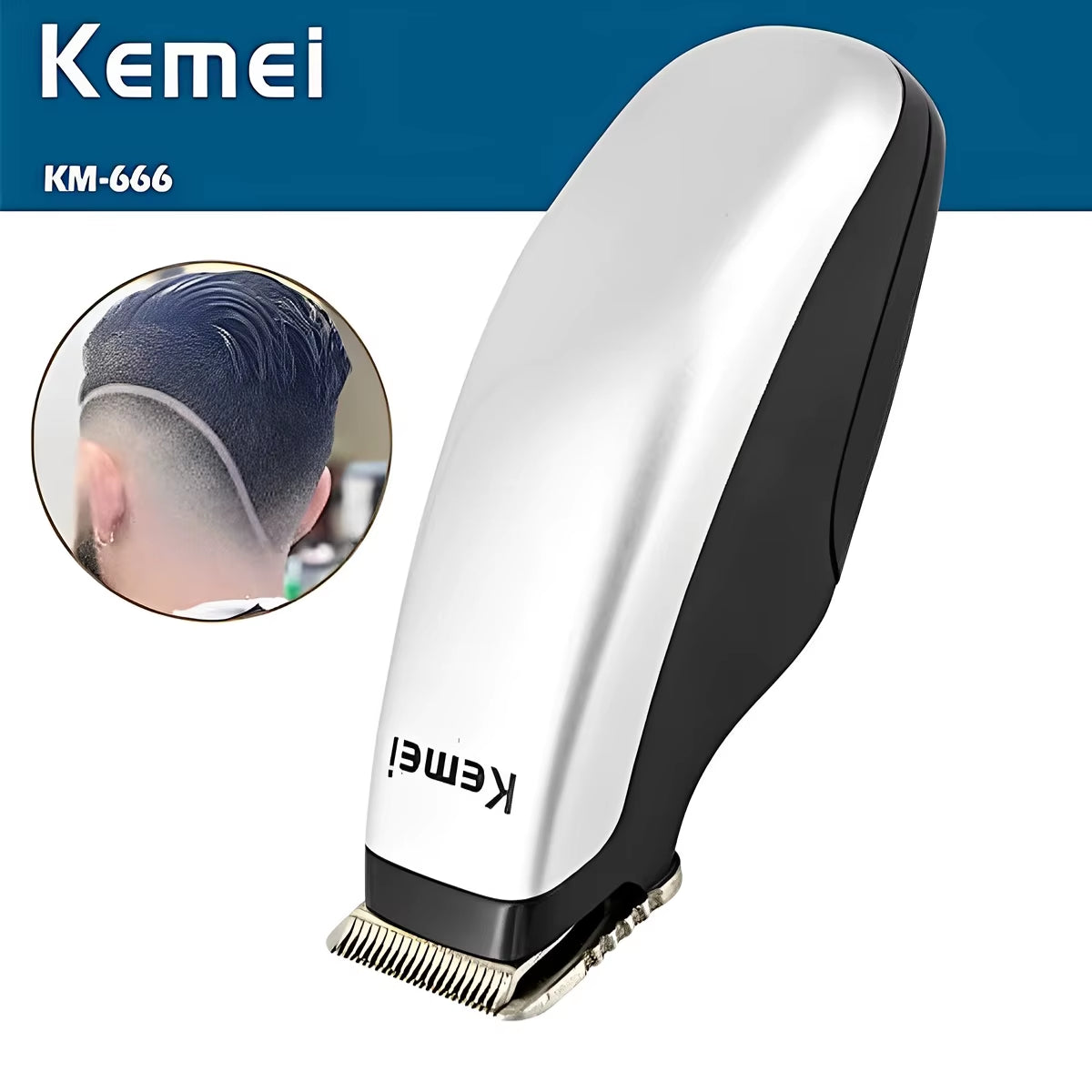 Kemei Mini Hair Clipper Portable Hair Trimmer. Barber Hair Cutting Machine. Ergonomic Design Trimmer Machine.